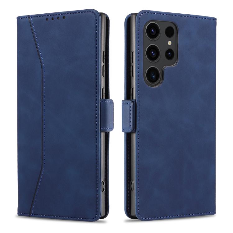 For Samsung Galaxy S24 Ultra 5G Dreamy Magnetic Dual-fold Calfskin Leather Phone Case