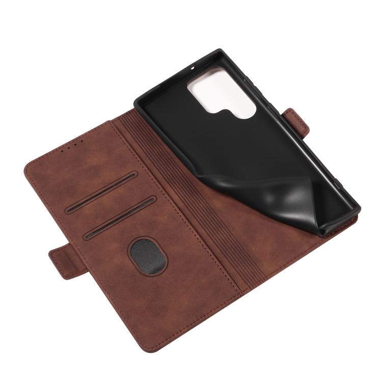 For Samsung Galaxy S24 Ultra 5G Dreamy Magnetic Dual-fold Calfskin Leather Phone Case