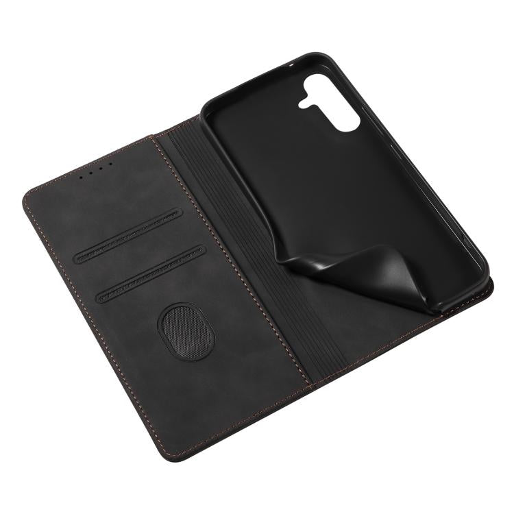 For Samsung Galaxy A34 5G Dreamy Magnetic Dual-fold Calfskin Leather Phone Case