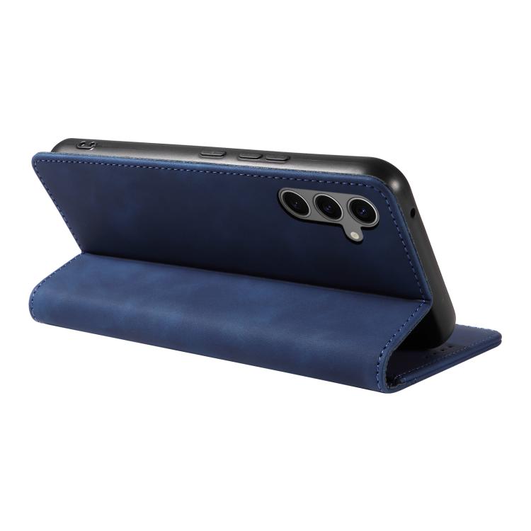 For Samsung Galaxy A34 5G Dreamy Magnetic Dual-fold Calfskin Leather Phone Case