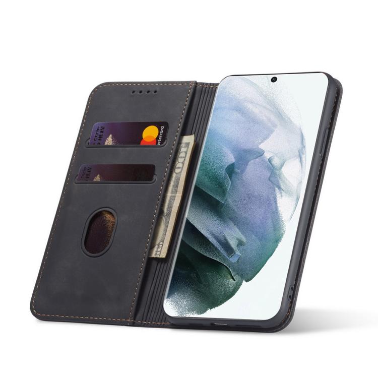 For Samsung Galaxy S23 Ultra 5G Dreamy Magnetic Dual-fold Calfskin Leather Phone Case
