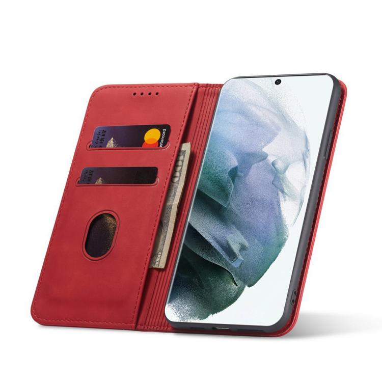 For Samsung Galaxy S23 Ultra 5G Dreamy Magnetic Dual-fold Calfskin Leather Phone Case