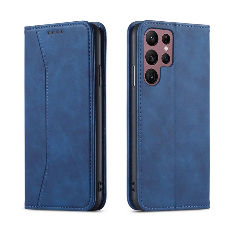 For Samsung Galaxy S23 Ultra 5G Dreamy Magnetic Dual-fold Calfskin Leather Phone Case
