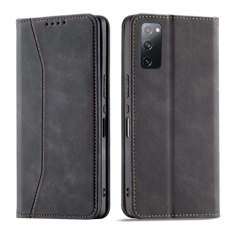 For Samsung Galaxy S20 FE Dreamy Magnetic Dual-fold Calfskin Leather Phone Case