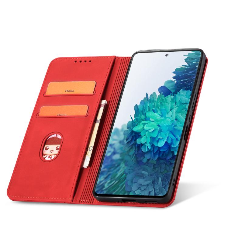 For Samsung Galaxy S20 FE Dreamy Magnetic Dual-fold Calfskin Leather Phone Case