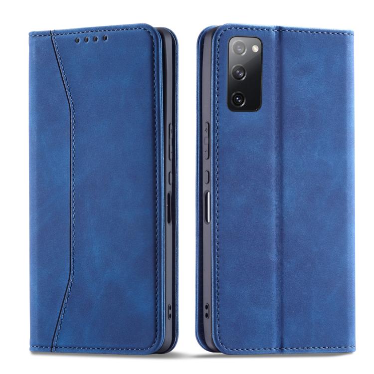 For Samsung Galaxy S20 FE Dreamy Magnetic Dual-fold Calfskin Leather Phone Case