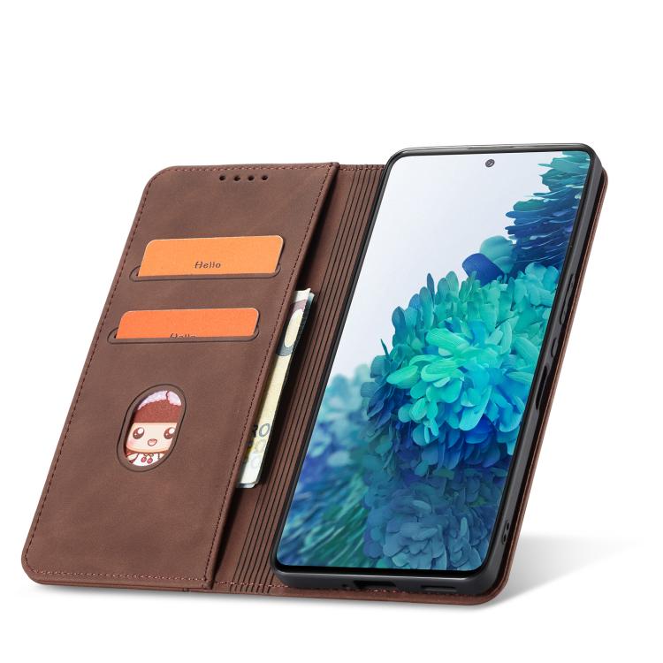 For Samsung Galaxy S20 FE Dreamy Magnetic Dual-fold Calfskin Leather Phone Case