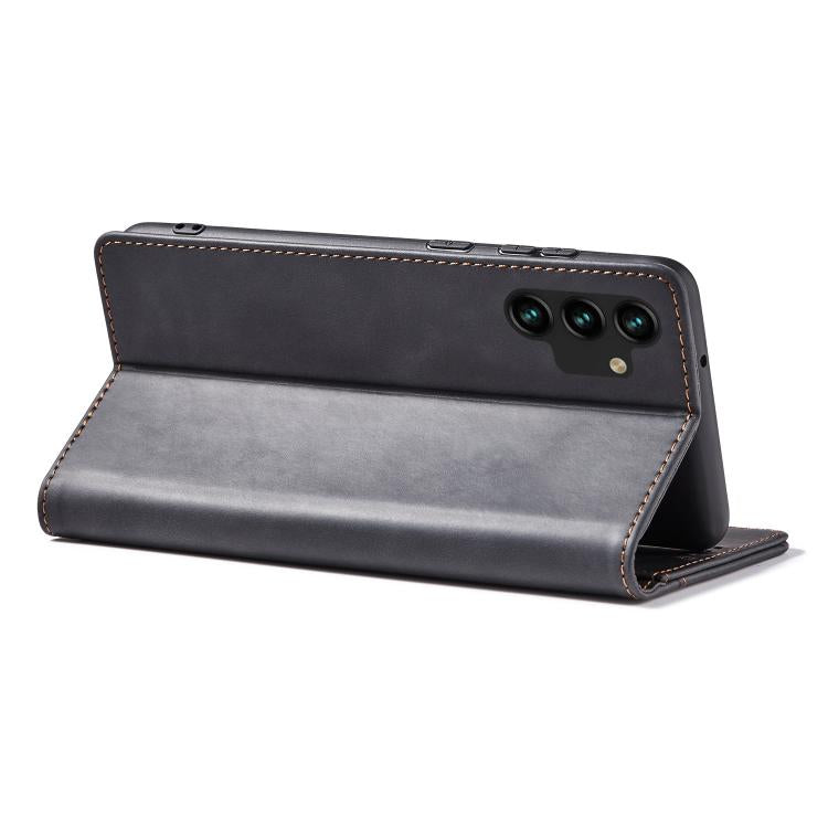 For Samsung Galaxy A13 Dreamy Magnetic Dual-fold Calfskin Leather Phone Case
