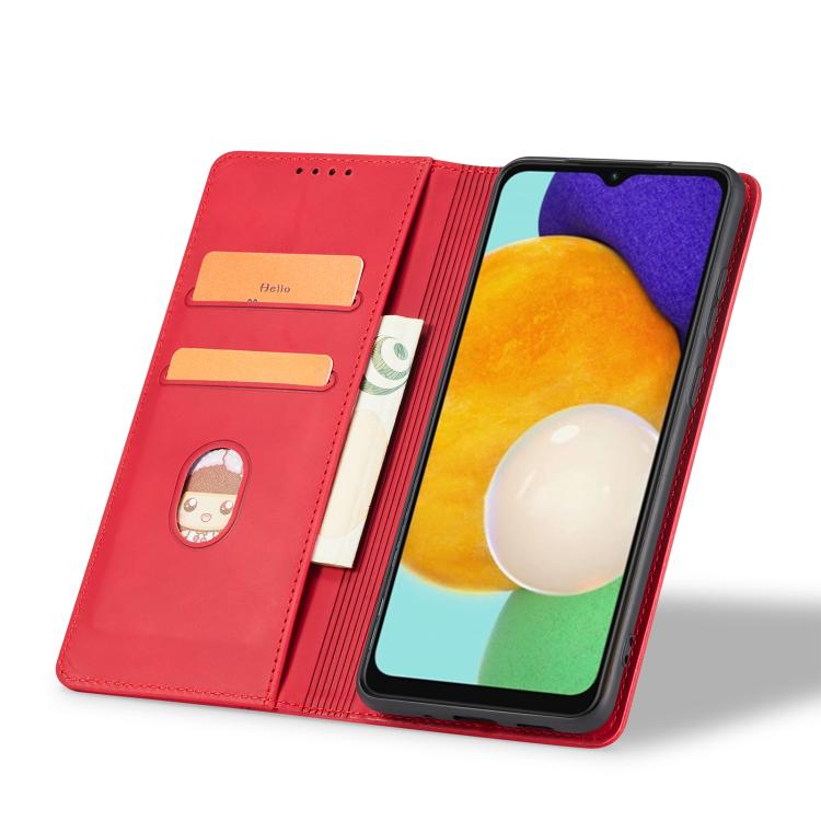 For Samsung Galaxy A13 Dreamy Magnetic Dual-fold Calfskin Leather Phone Case