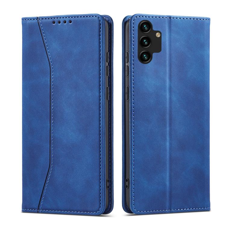 For Samsung Galaxy A13 Dreamy Magnetic Dual-fold Calfskin Leather Phone Case