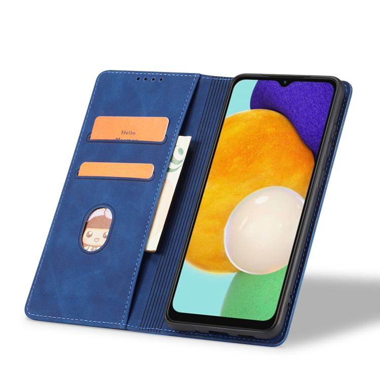 For Samsung Galaxy A13 Dreamy Magnetic Dual-fold Calfskin Leather Phone Case