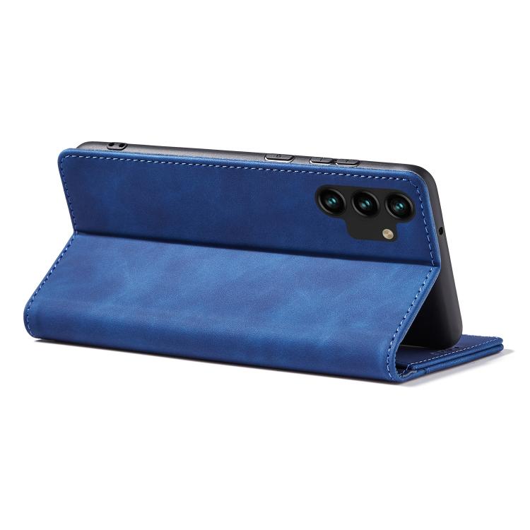 For Samsung Galaxy A13 Dreamy Magnetic Dual-fold Calfskin Leather Phone Case