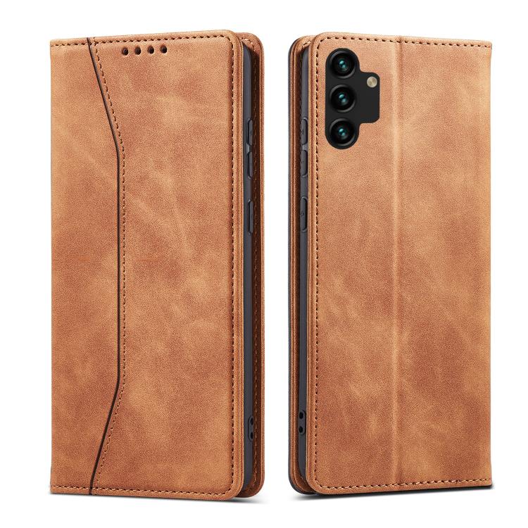For Samsung Galaxy A13 Dreamy Magnetic Dual-fold Calfskin Leather Phone Case