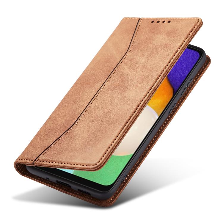 For Samsung Galaxy A13 Dreamy Magnetic Dual-fold Calfskin Leather Phone Case