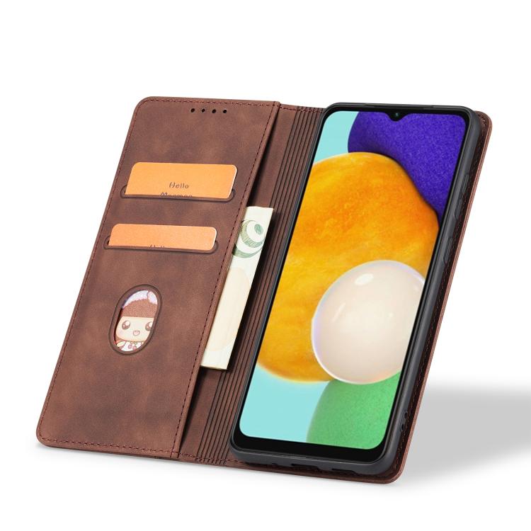 For Samsung Galaxy A13 Dreamy Magnetic Dual-fold Calfskin Leather Phone Case