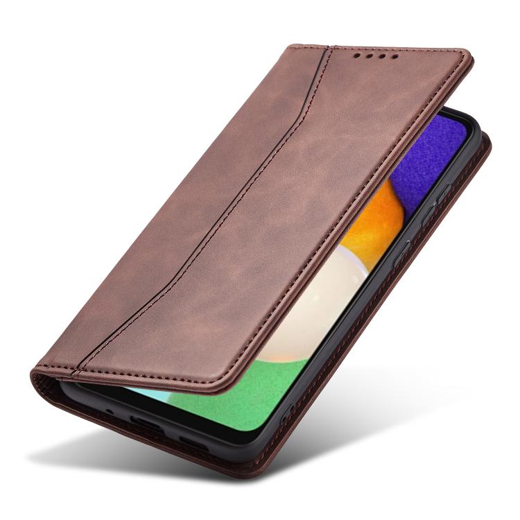 For Samsung Galaxy A13 Dreamy Magnetic Dual-fold Calfskin Leather Phone Case
