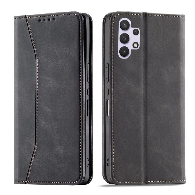 For Samsung Galaxy A32 4G Dreamy Magnetic Dual-fold Calfskin Leather Phone Case