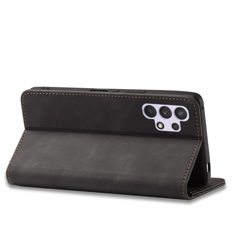 For Samsung Galaxy A32 4G Dreamy Magnetic Dual-fold Calfskin Leather Phone Case