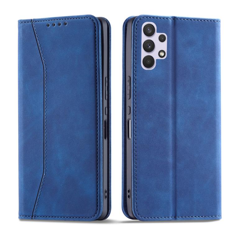 For Samsung Galaxy A32 4G Dreamy Magnetic Dual-fold Calfskin Leather Phone Case