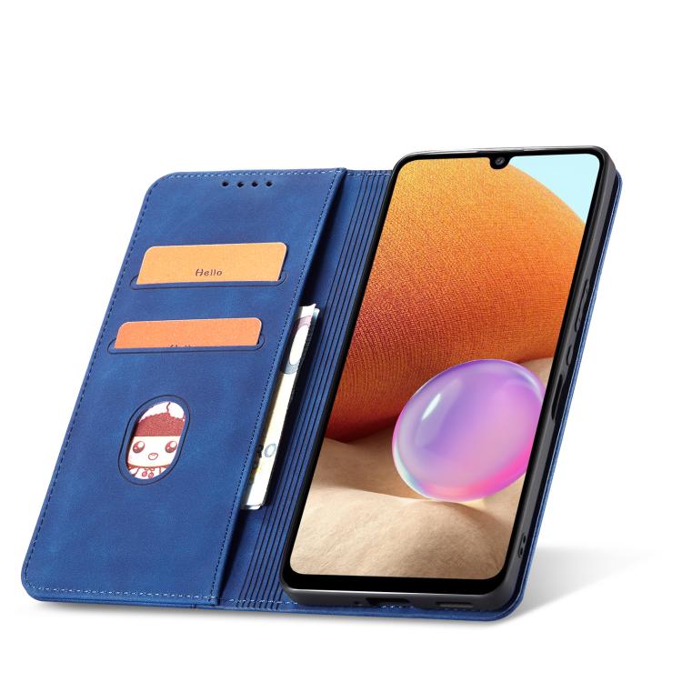 For Samsung Galaxy A32 4G Dreamy Magnetic Dual-fold Calfskin Leather Phone Case
