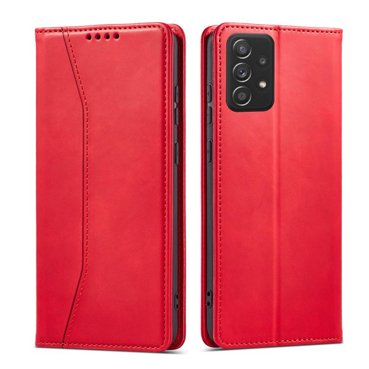 For Samsung Galaxy A52 4G / 5G Dreamy Magnetic Dual-fold Calfskin Leather Phone Case