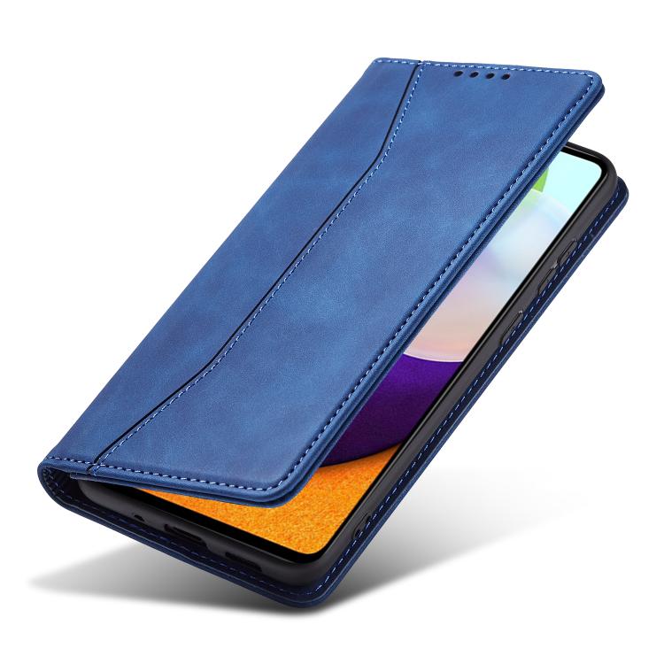 For Samsung Galaxy A52 4G / 5G Dreamy Magnetic Dual-fold Calfskin Leather Phone Case