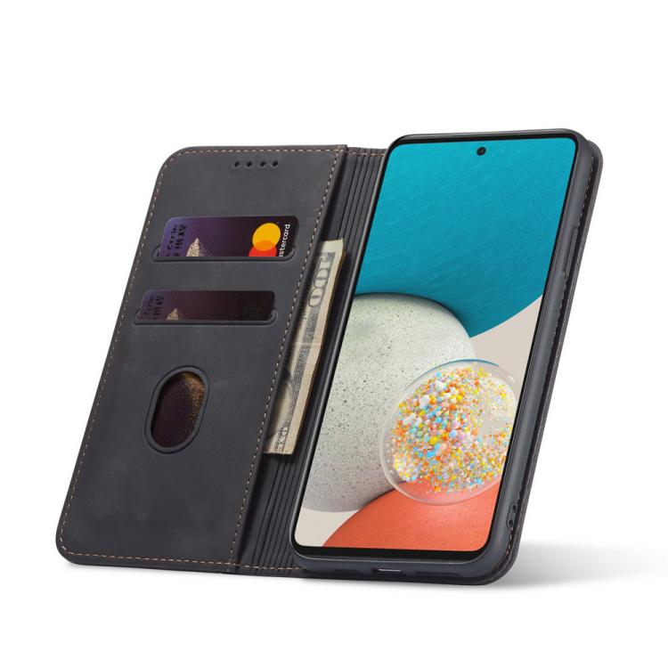 For Samsung Galaxy A53 Dreamy Magnetic Dual-fold Calfskin Leather Phone Case
