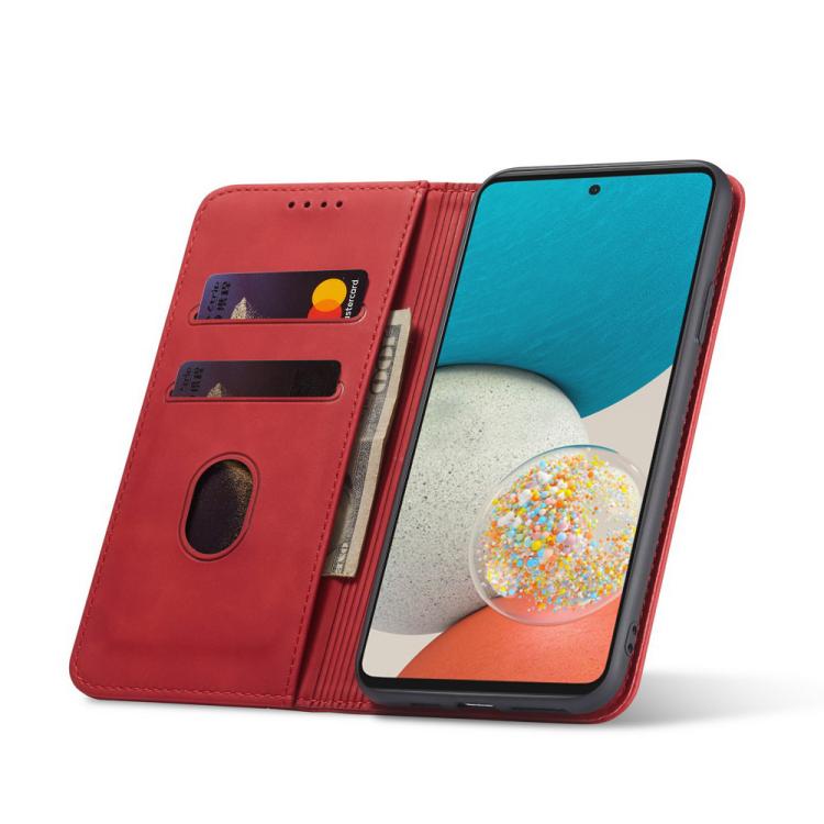For Samsung Galaxy A53 Dreamy Magnetic Dual-fold Calfskin Leather Phone Case