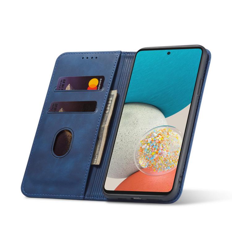 For Samsung Galaxy A53 Dreamy Magnetic Dual-fold Calfskin Leather Phone Case