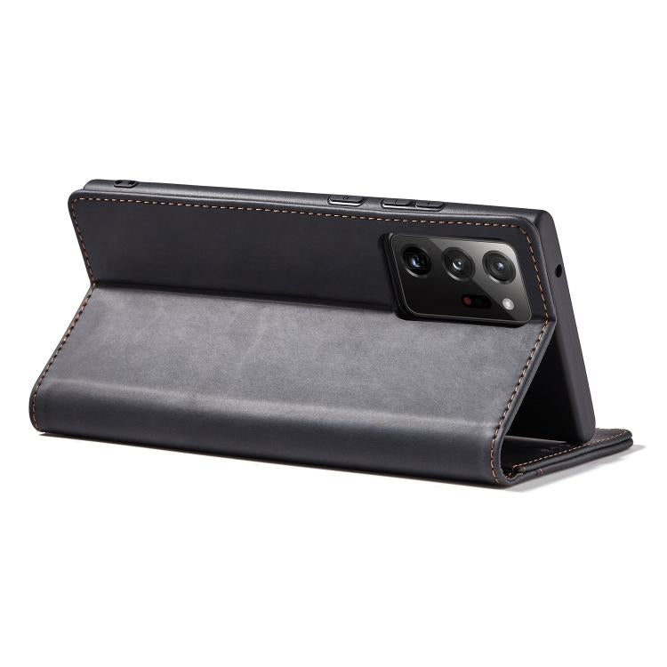 For Samsung Galaxy Note 20 Ultra Dreamy Magnetic Dual-fold Calfskin Leather Phone Case