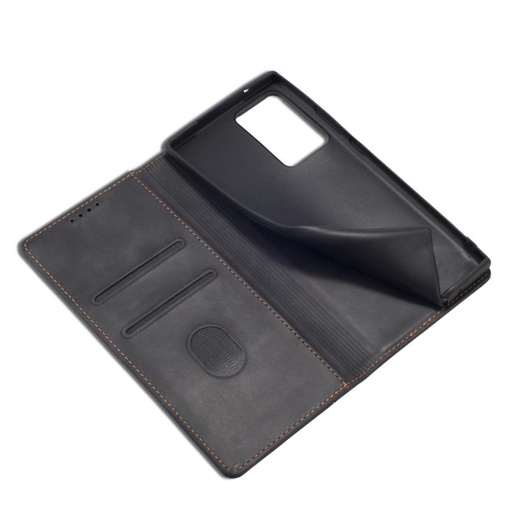For Samsung Galaxy Note 20 Ultra Dreamy Magnetic Dual-fold Calfskin Leather Phone Case
