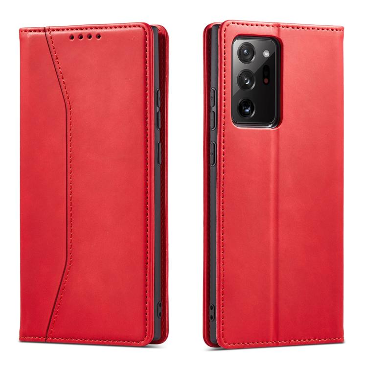 For Samsung Galaxy Note 20 Ultra Dreamy Magnetic Dual-fold Calfskin Leather Phone Case