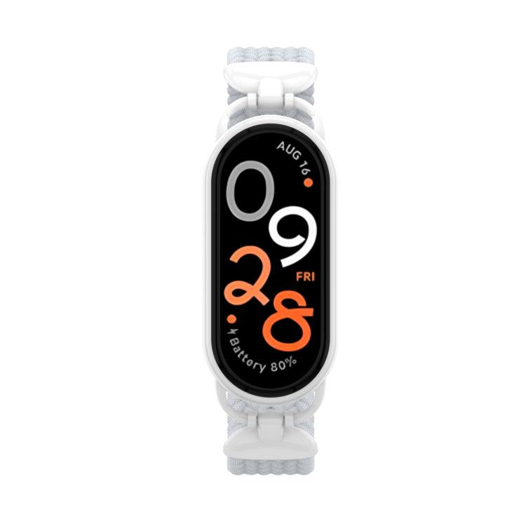 For xiaomi Smart Band 10 / 9 / 8 Metal Head Single Woven Nylon Watch Band, Size:M