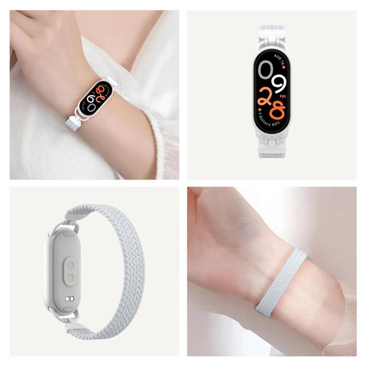 For xiaomi Smart Band 10 / 9 / 8 Metal Head Single Woven Nylon Watch Band, Size:M