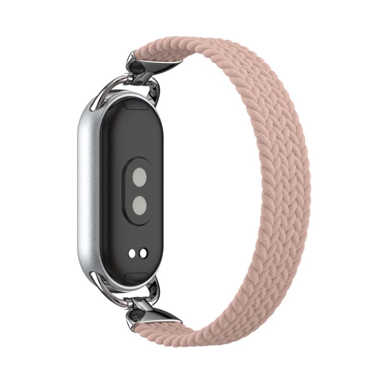 For xiaomi Smart Band 10 / 9 / 8 Metal Head Single Woven Nylon Watch Band, Size:M