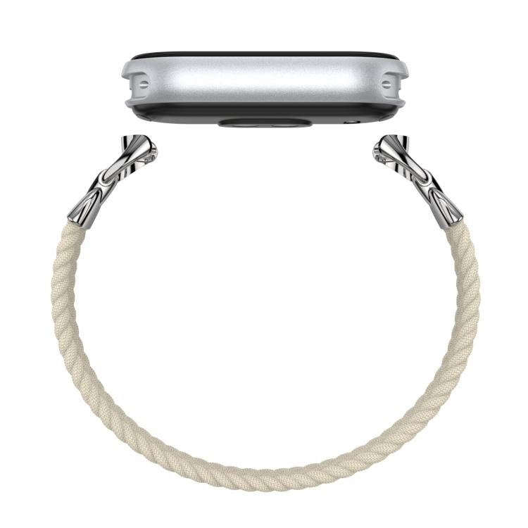 For xiaomi Smart Band 10 / 9 / 8 Metal Head Single Woven Nylon Watch Band, Size:M