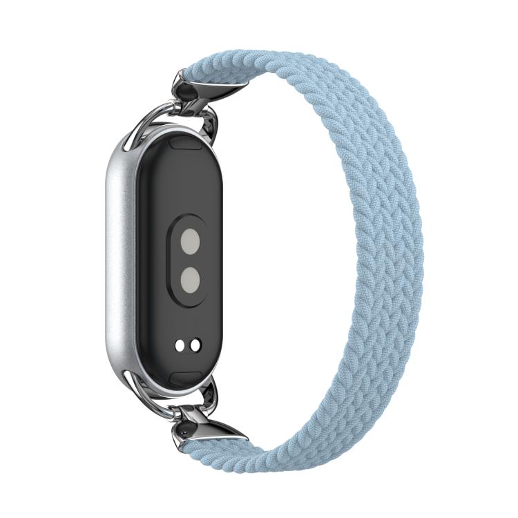 For xiaomi Smart Band 10 / 9 / 8 Metal Head Single Woven Nylon Watch Band, Size:M
