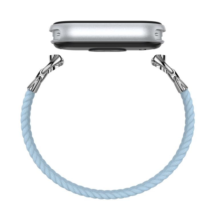 For xiaomi Smart Band 10 / 9 / 8 Metal Head Single Woven Nylon Watch Band, Size:M