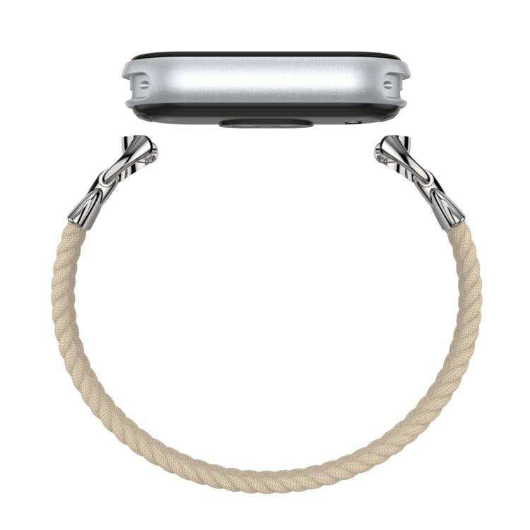 For xiaomi Smart Band 10 / 9 / 8 Metal Head Single Woven Nylon Watch Band, Size:M