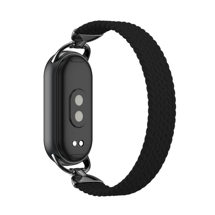 For xiaomi Smart Band 10 / 9 / 8 Metal Head Single Woven Nylon Watch Band, Size:M