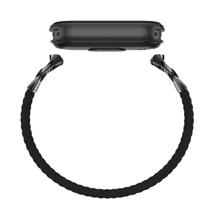 For xiaomi Smart Band 10 / 9 / 8 Metal Head Single Woven Nylon Watch Band, Size:M