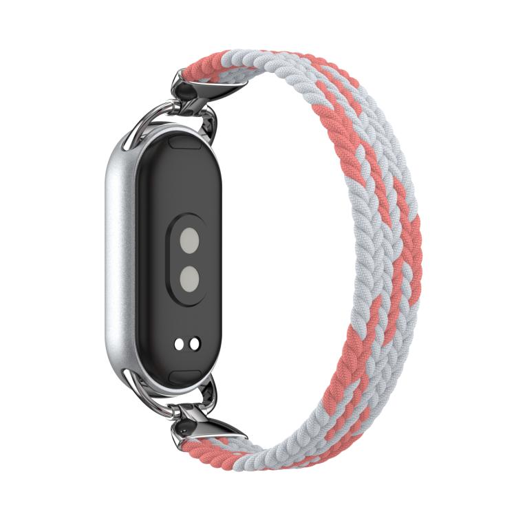 For xiaomi Smart Band 10 / 9 / 8 Metal Head Single Woven Nylon Watch Band, Size:M