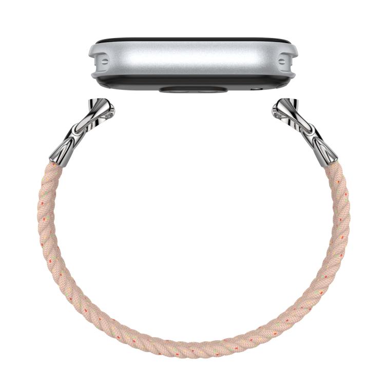 For xiaomi Smart Band 10 / 9 / 8 Metal Head Single Woven Nylon Watch Band, Size:M