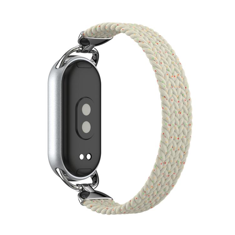 For xiaomi Smart Band 10 / 9 / 8 Metal Head Single Woven Nylon Watch Band, Size:M
