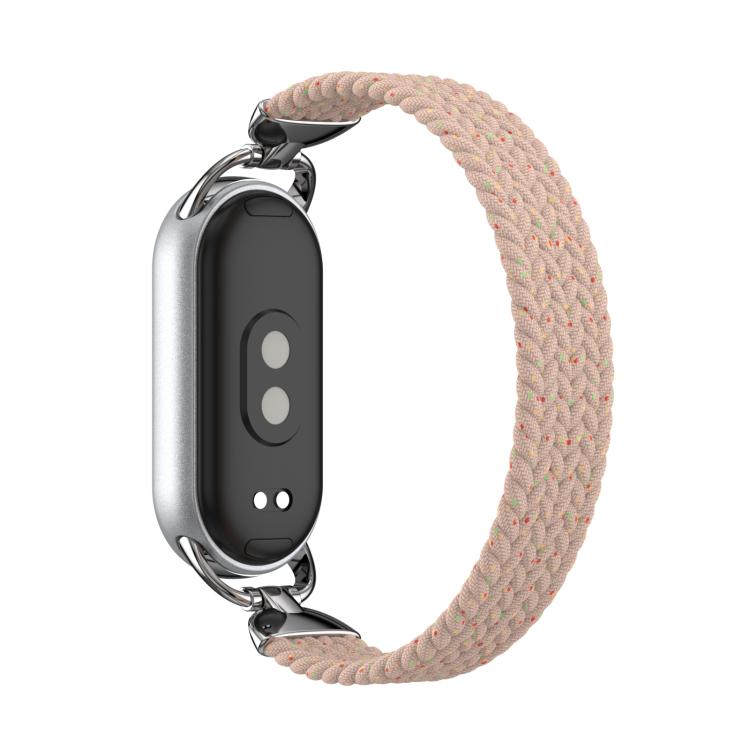 For xiaomi Smart Band 10 / 9 / 8 Metal Head Single Woven Nylon Watch Band, Size:M