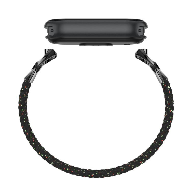 For xiaomi Smart Band 10 / 9 / 8 Metal Head Single Woven Nylon Watch Band, Size:M