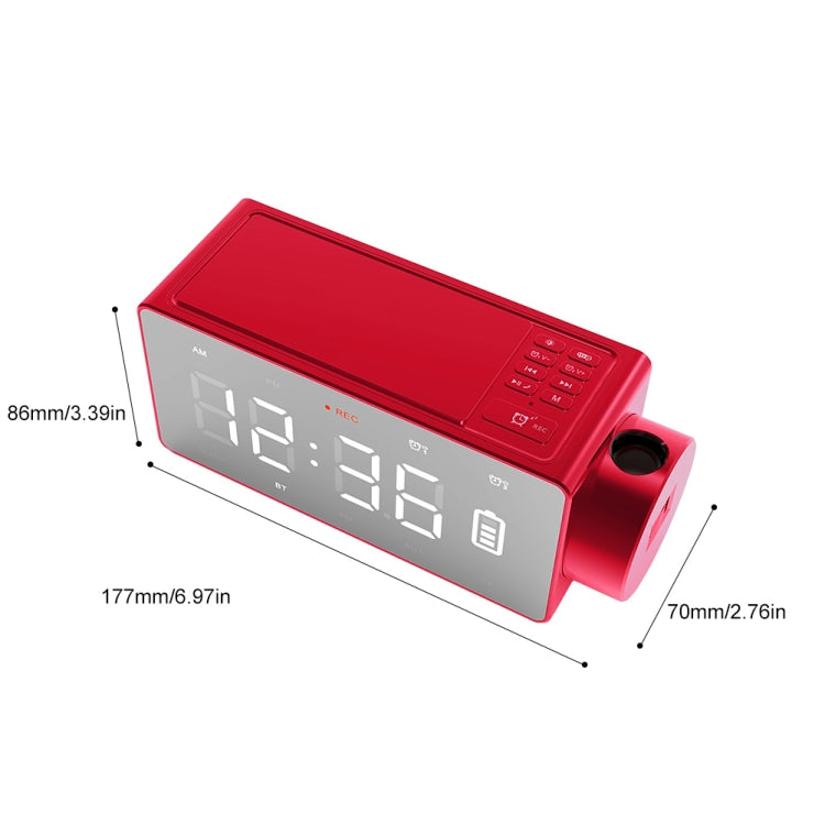 S91S Multi-Function Mirror Bluetooth Speaker With Wireless Charging And Alarm Clock Function