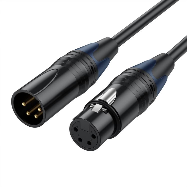 JUNSUNMAY 4 Pin XLR Male to Female Headphone Audio Adapter Cable, Length:0.5m