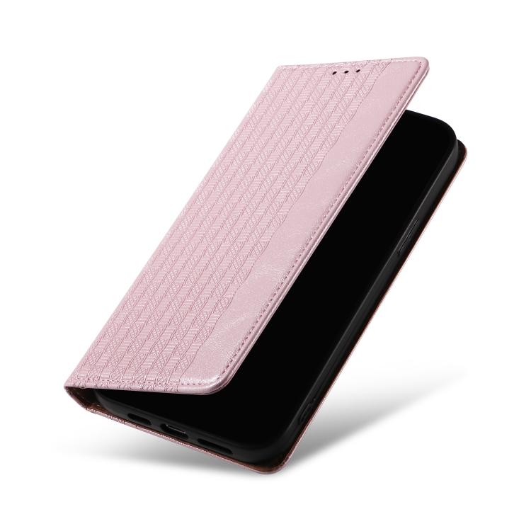 For Google Pixel 7 Braided Embossed Strong Magnetic Leather Phone Case