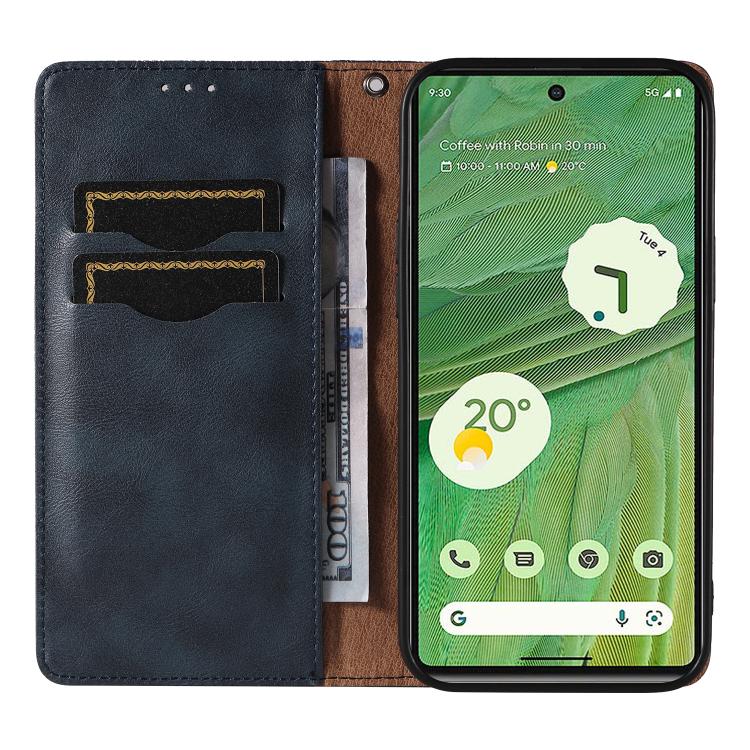 For Google Pixel 7 Braided Embossed Strong Magnetic Leather Phone Case